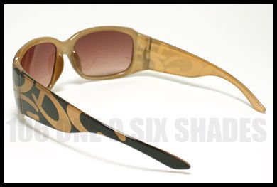 DG WOMENS Large Frame Fashion Retro Sunglasses BLACK W/ LIGHT BROWN