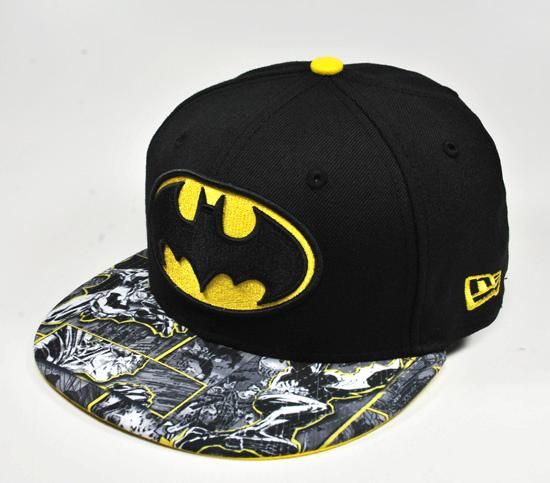   59FIFTY HAT CAP DC 5950 COMICS BATMAN VISOR STORY BLACK YELLOW  