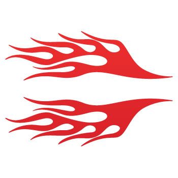 Decal Sticker Flames For Cars & Helmets KR546  