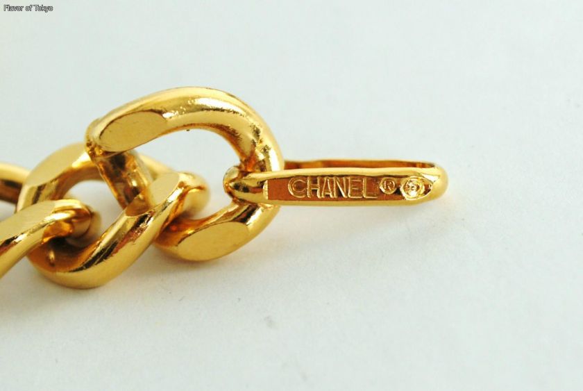 Authentic CHANEL CC Gold Tone Medallion Chain Belt  