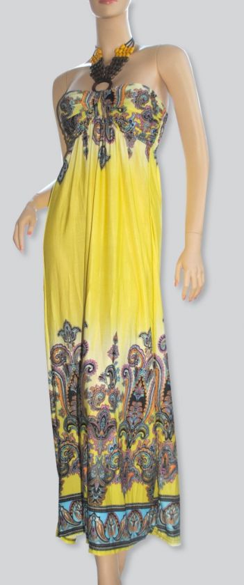 NEW SEXY HALTER BEACH LONG MAXI DRESS S/M US SZ 6 8 10  