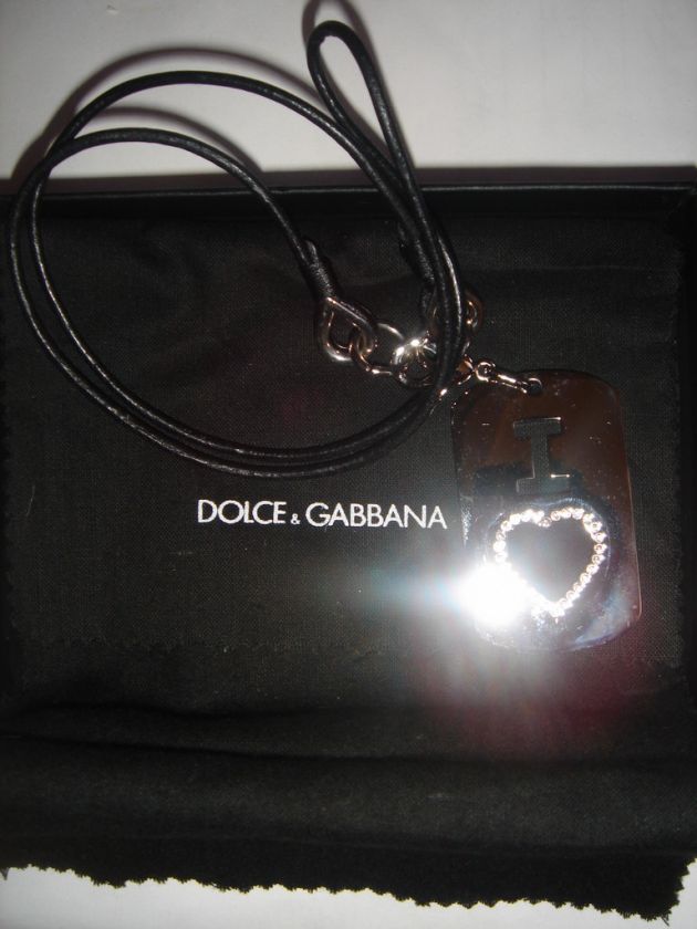 STUNING DOLCE & GABBANA Crystal heart Necklace 21 $299  