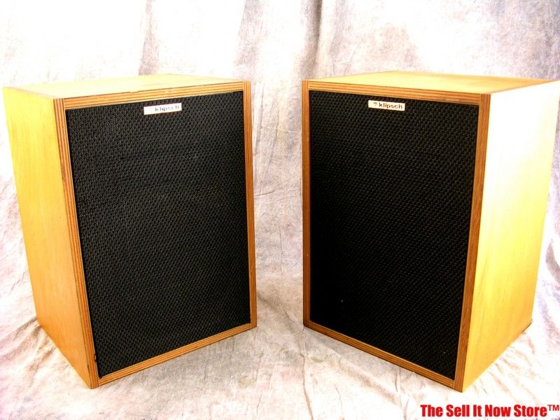   pair UNFINISHED 1984 Klipsch Heresy horn loaded speakers loudspeakers