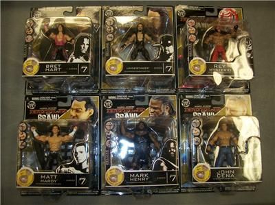 SET OF 6 WWE JAKKS SRS 7 BUILD N BRAWLERS 4 INCH FIGURE  