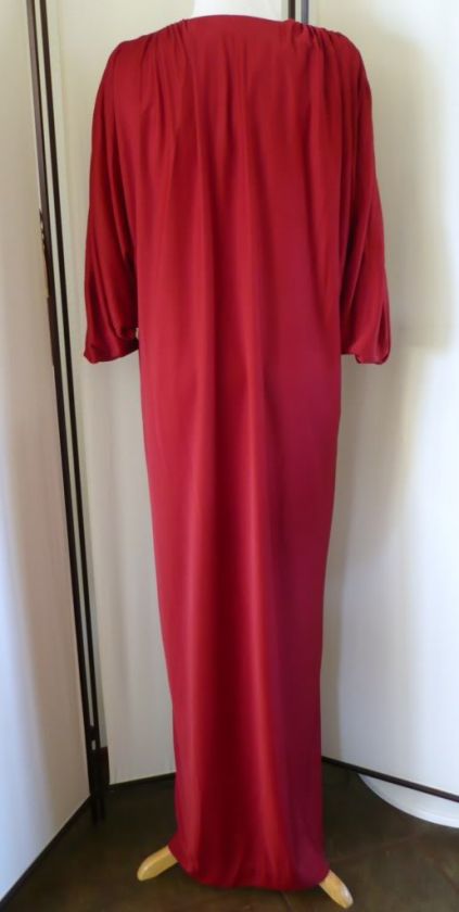   70S CELEBRITY HALSTON IV SAKS FIFTH AVE DRAPEY CAFTAN DISCO DRESS L