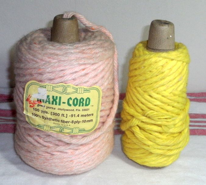 Maxi Cord 10 mm 8 Ply Macrame Cord Pink/Peach & Yellow  