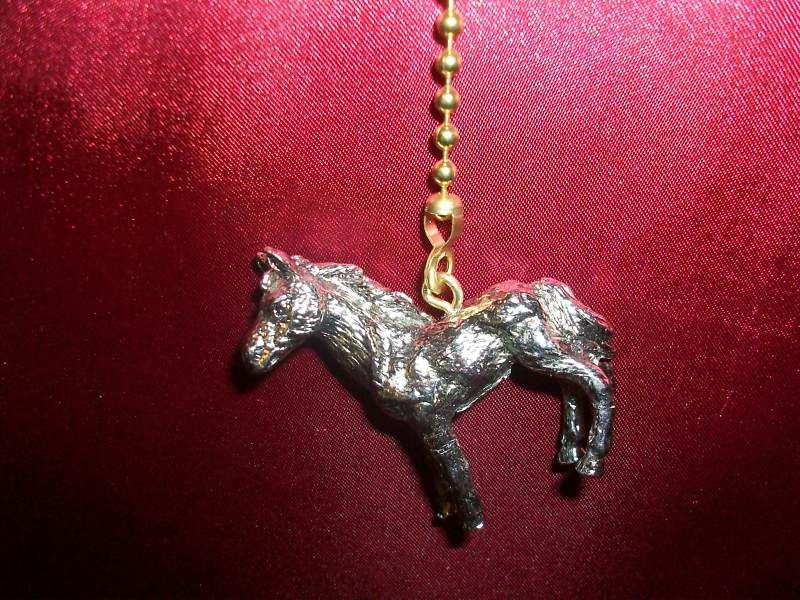 SILVER HORSE CEILING FAN CHAIN PULL  