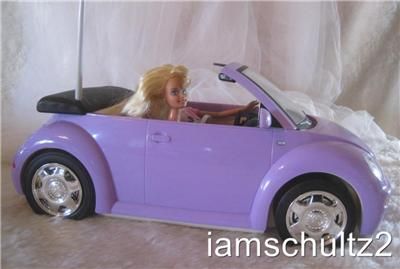 Purple Barbie Volkswagen Rabbit Beetle Convertible Car  