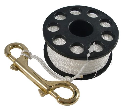 Scuba Diving Compact Finger Spool 100ft   White Line  