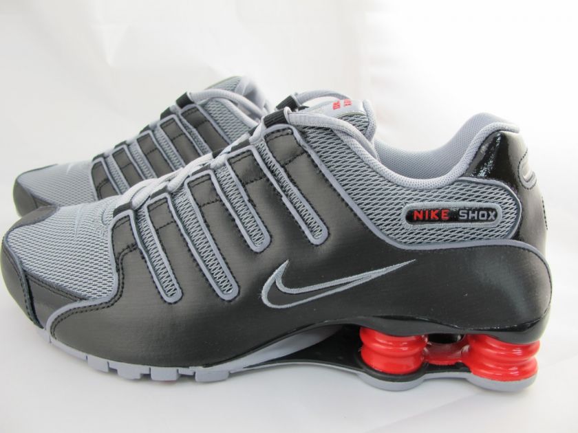 NEW MENS NIKE SHOX NZ 378341 039 BLACK/BLACK STEALTH SPORT RED  