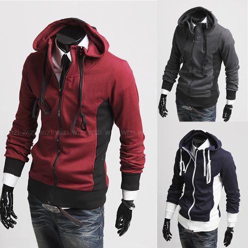 2011 NWT MENS casual Hooded zip sweatshirt jackets  