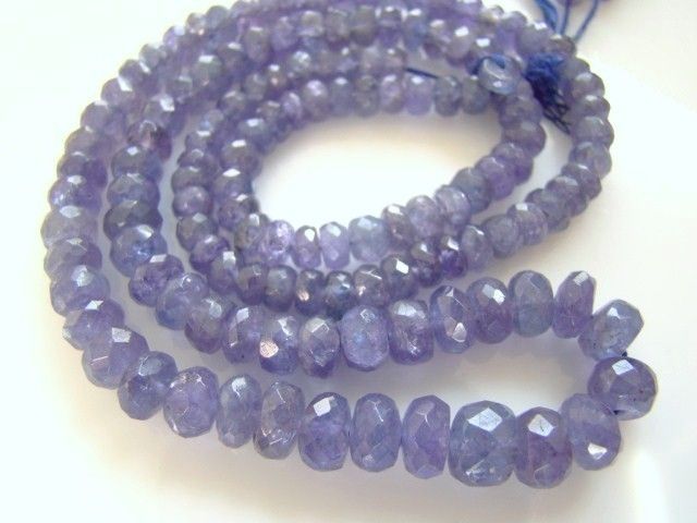 Precious TANZANITE 3 3.5mm (100 FACETED Rondell) 20Ct  