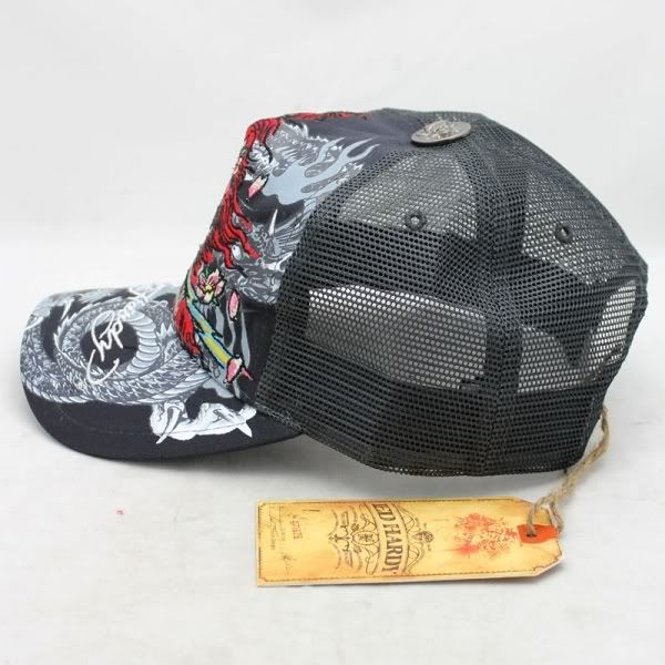   Auth Brand New Ed Hardy Beautiful Ghost Special Unisex Trucker Hat Cap