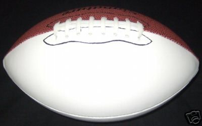 White Panel Signature Series Blank Autograph Football  