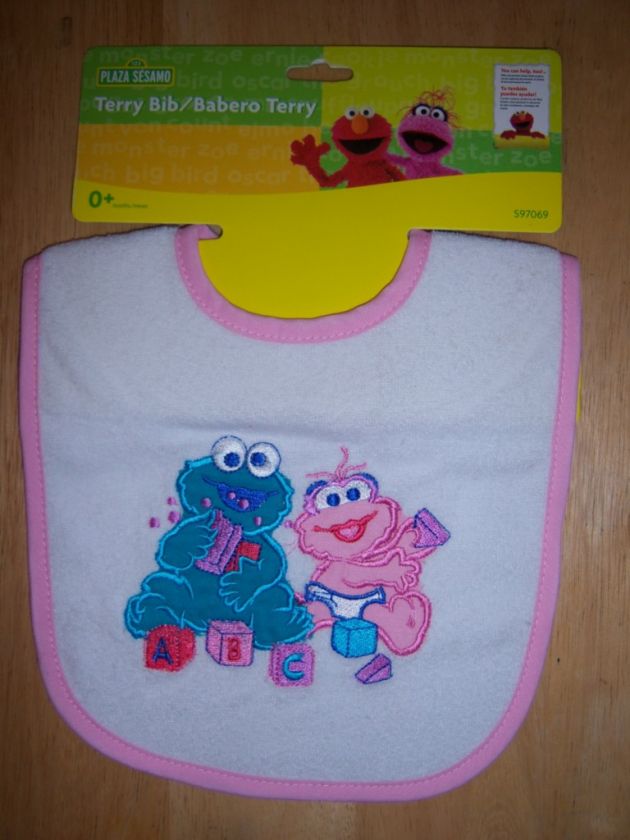   Street Terry Bib, Elmo, Cookie Monster, Big Bird, ASSORTED  