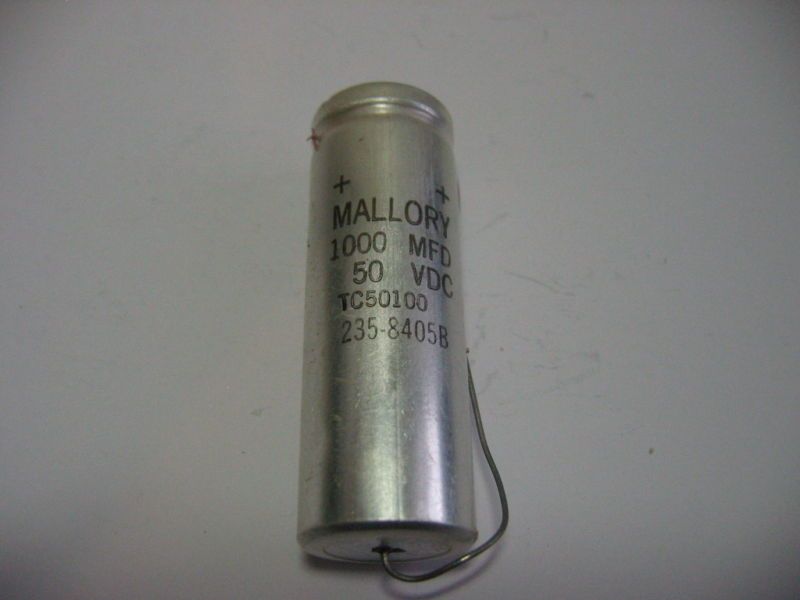 MALLORY TC50100 Capacitor 1000 MFD 50 VDC (T4)  