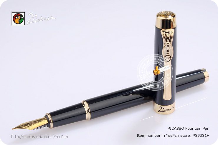 Picasso Fountain Pen PS 933 Avignon Black Lacquered NEW  