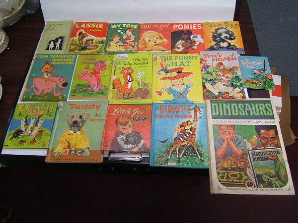 17 Miscellaneous Childrens Books 50s & 60s w/ wear  