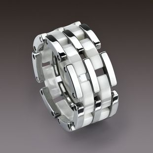 TUNGSTEN CARBIDE RING WHITE HIGH TECH CERAMIC RMB TYPE  