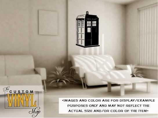 Phone Booth Tardis Doctor Who   Vinyl Wall Decal  