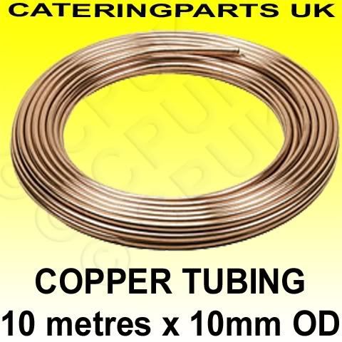 10m roll of 10mm COPPER PIPE / TUBING FOR GAS & WATER  