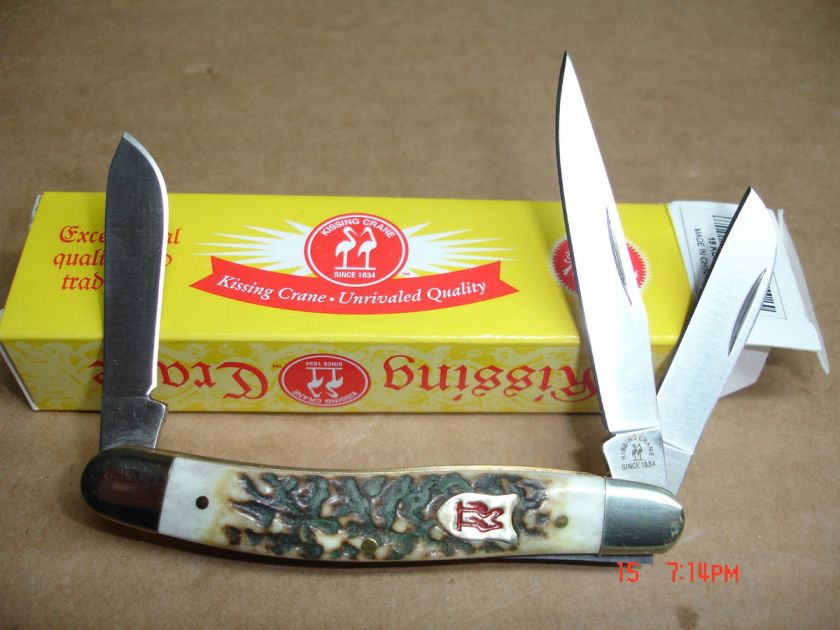 Kissing Crane Stag Stockman pocket Folding Knife  