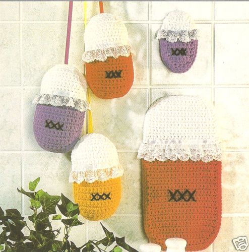 CUTE Kitchen Jelly Jar Set/Potholder+/Crochet Patterns  