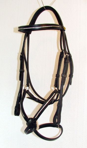 FSS German Comfort Crystal Grackle Figure 8 Bridle MADE WITH SWAROVSKI 