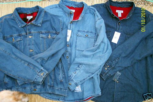 SUN RIVER MENS HEAVY LINING BLUE DENIM JACKET LIST $50.  