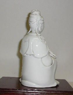 Chinese White Porcelain Ru Yi Kwan Yin Statue fs117  