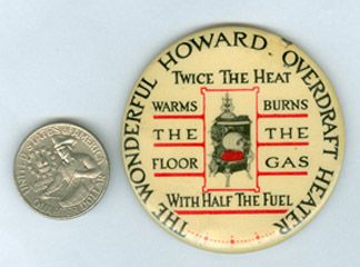 HOWARD OVERDRAFT OLD STOVE CO ADV MIRROR AD148  