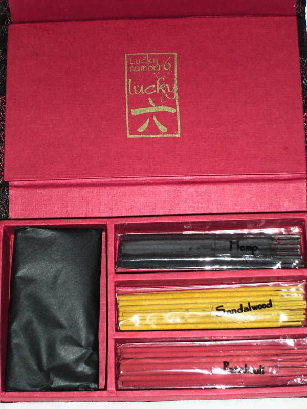 LUCKY NUMBER 6 INCENSE SET   NIB  