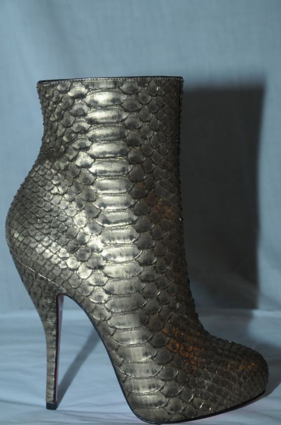 New CHRISTIAN LOUBOUTIN BOOTS FETICHA PYTHON shoes 37  