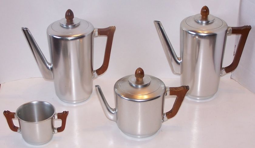 KENSINGTON WARE MAYFAIR COFFEE TEA POT SUGAR ALUMINUM  