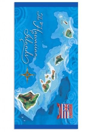 Hawaiian Hawaii Design Beach / Bath / Pool Towel 60 x 30 ~ Anniversary 