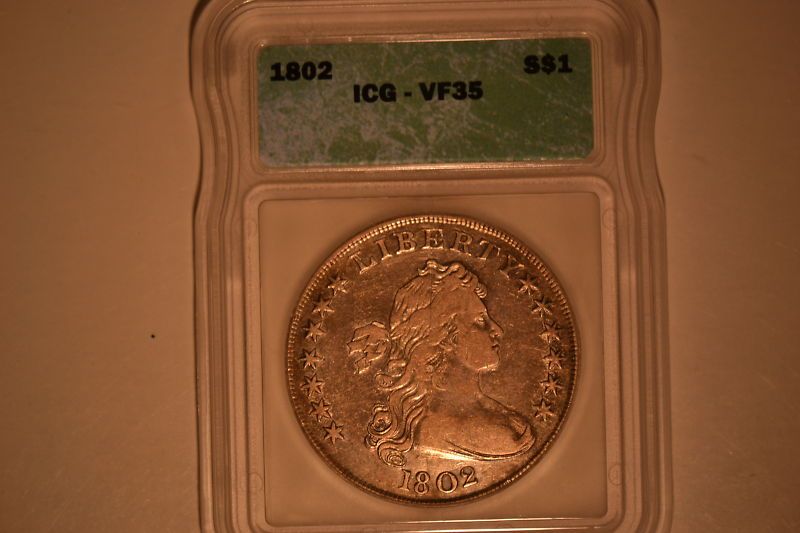 1802 Bust Dollar ICG VF 35  