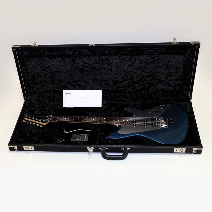 Grosh Electra Jet in Deep Aqua Blue Metallic over Black w/OHSC  