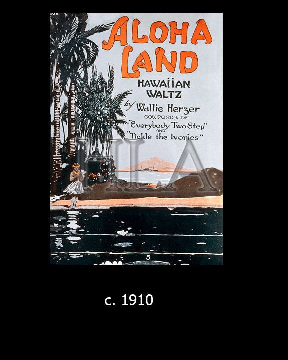 Hawaiian Sheet Music Artwork Aloha Land 3290  