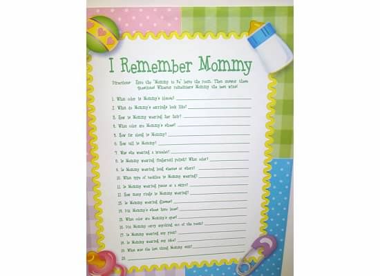 Lot 24 BABY SHOWER PARTY GAME Tell Me a Story About  