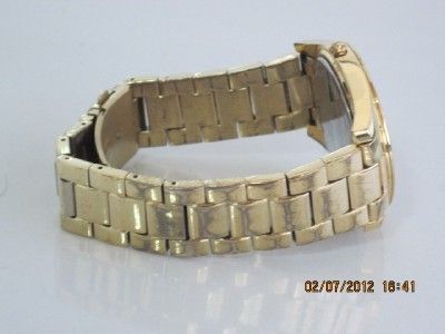   Johnson BJ4199 Womens Goldtone Stainless Steel Boyfriend 39mm Watch