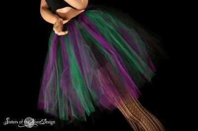 TUTU SKIRT STREAMER LONG DANCE GOTH HALLOWEEN COSTUME  