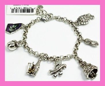 Brighton GEORGIA STATE Charm Bracelet   NWOT & Pouch  