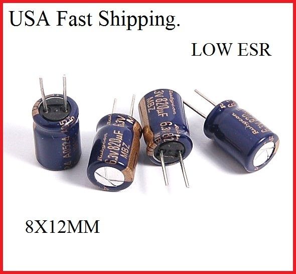 16X 820UF 6.3V RUBYCON LOW ESR ELECTROLYTIC CAPACITORS  