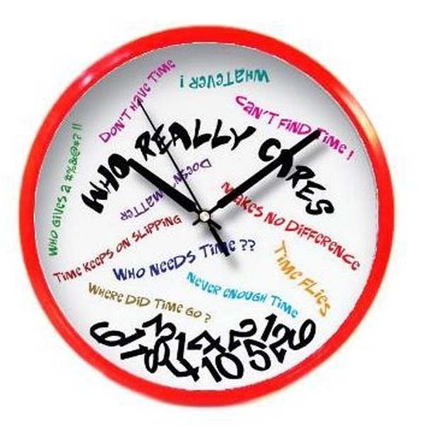 WHO CARES FUNNY WALL CLOCK jokes novelty gags clocks  