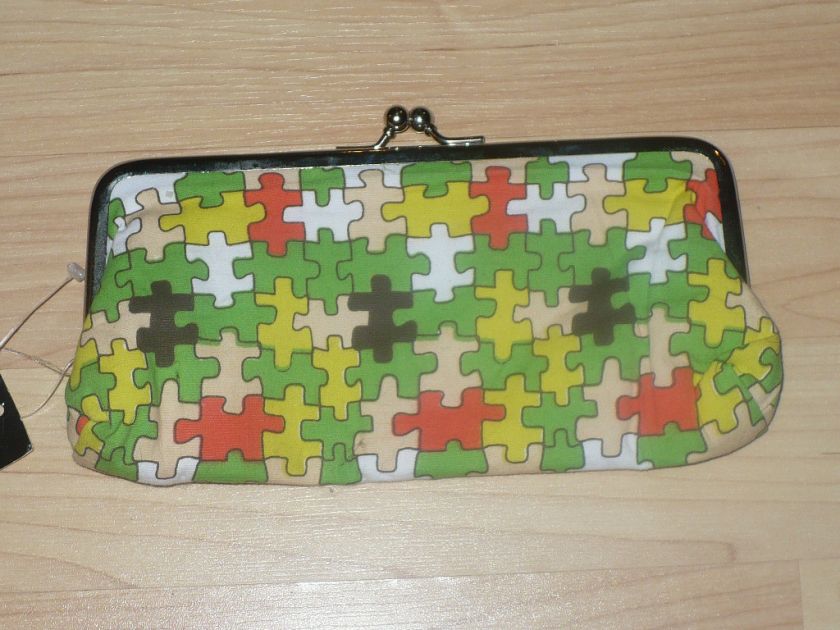 NEW PUZZLE PIECE COSMETIC MAKEUP BAG CASE PURSE  