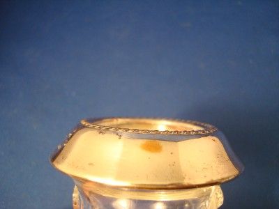 Saben Laben Silverplate Glass Match Toothpick Holder  