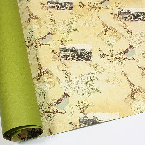 NEW Eiffel Tower Double Sided Gift Wrapping Paper 30.3  