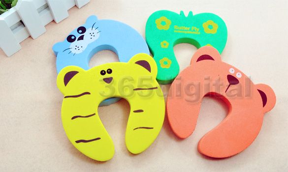 4x Baby Safety Animal Door Stop Finger Pinch Guard Help  