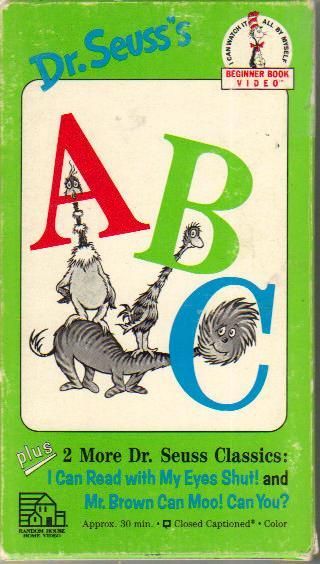 Dr. Seuss ABC (VHS, 1989)  