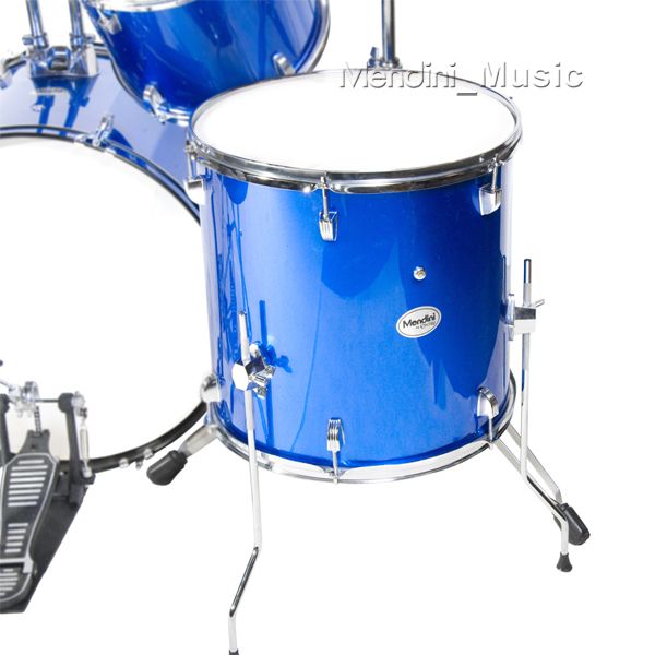 NEW 5 PIECE BLUE FULL SIZE DRUM SET + CYMBALS & THRONE  